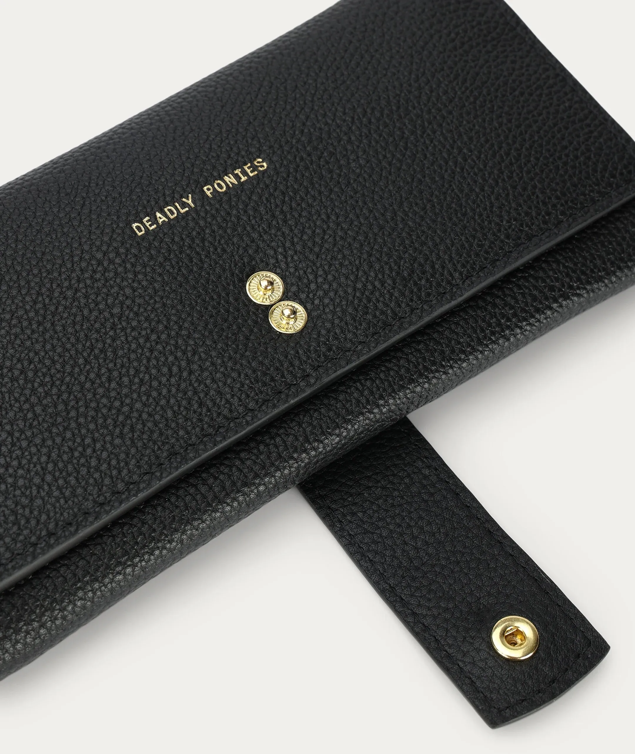 Deadly Ponies Flip and Snap Wallet Maxi - Black