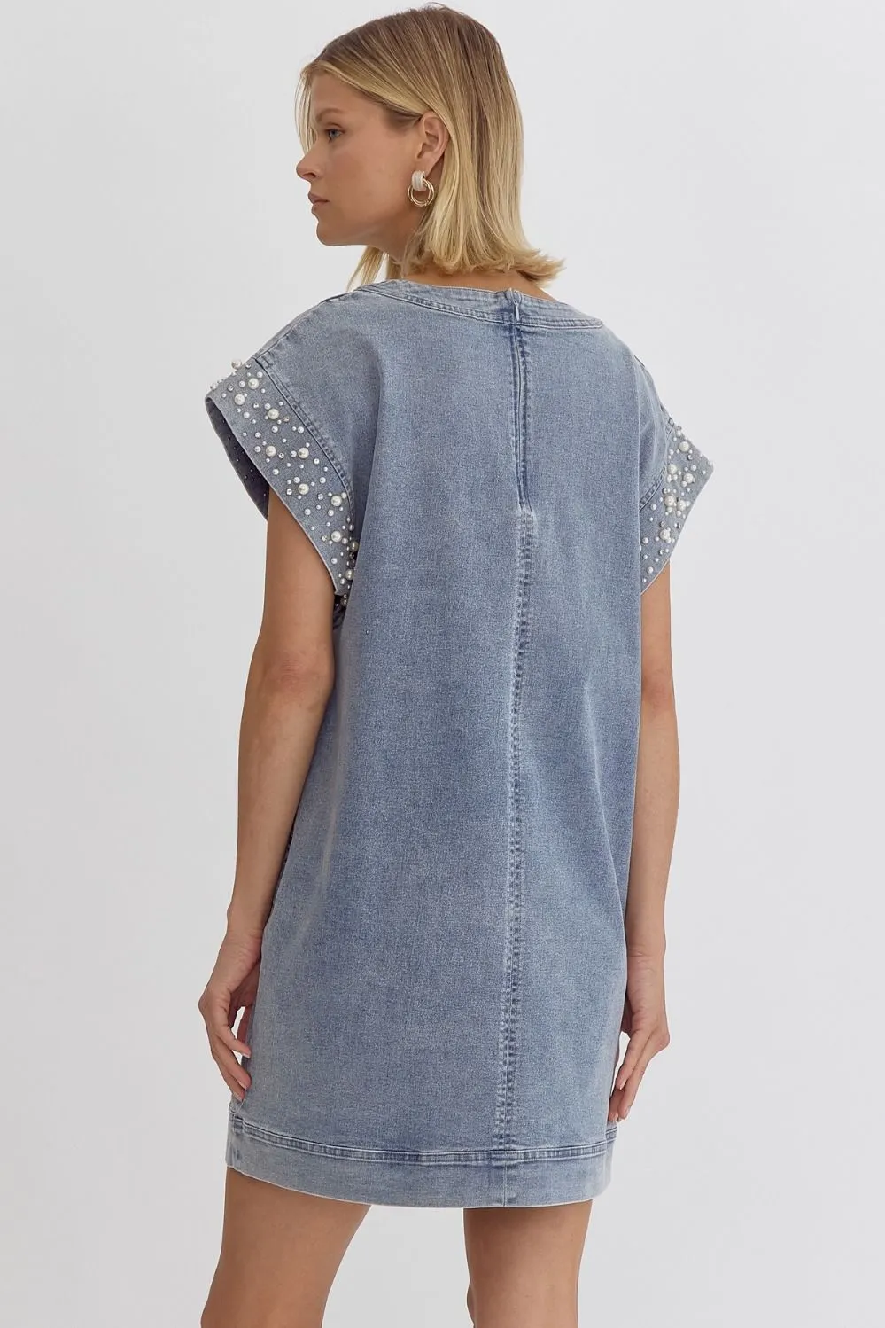 Denim Peal Mini Dress