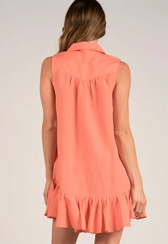 Elan - Sleeveless Dress Light Coral