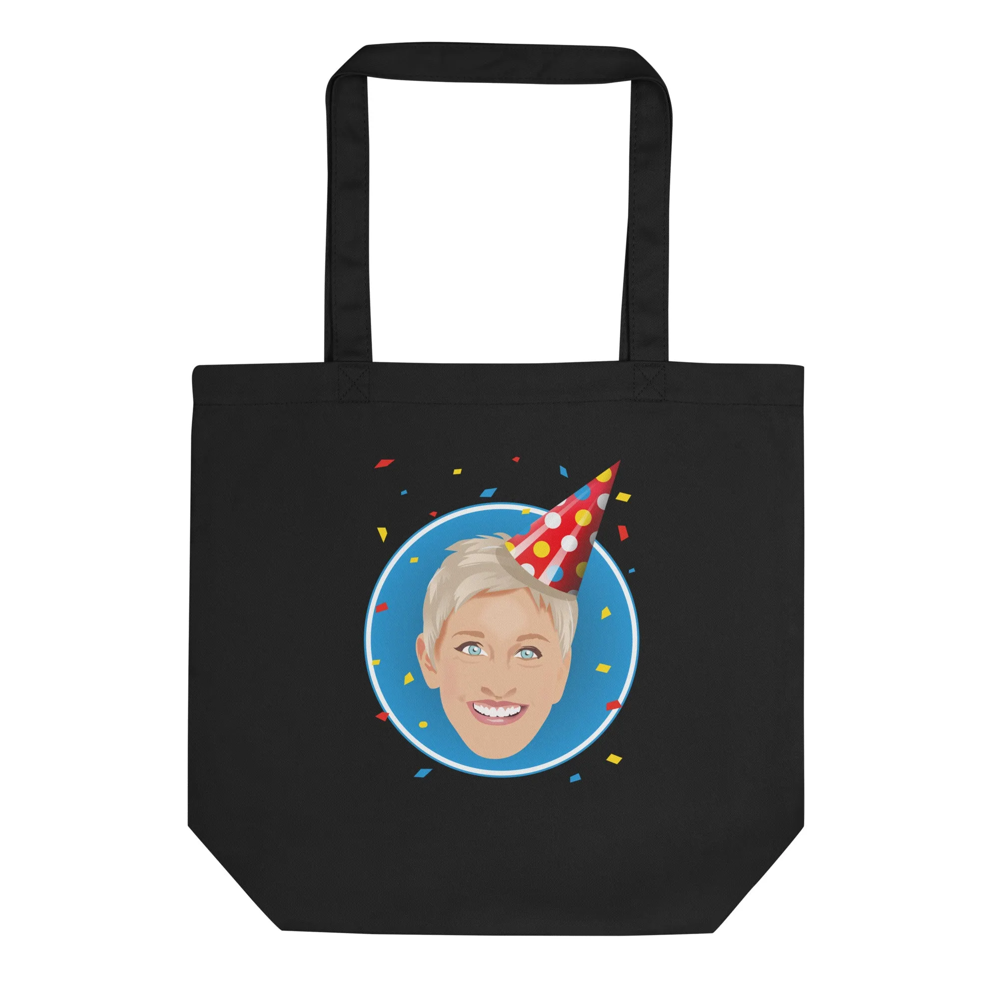 Ellen Emoji Party Hat Tote- Black