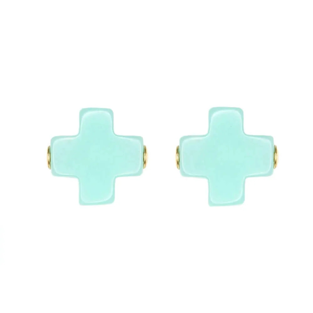 ENewton Mint Signature Cross Earrings