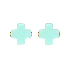 ENewton Mint Signature Cross Earrings