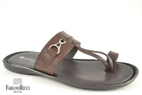 FABIANO RICCI - Round Towline Sandals - Brown