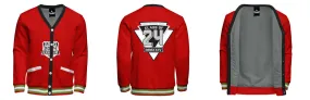 Fleece Varsity Cardigan With Custom Printed Lining