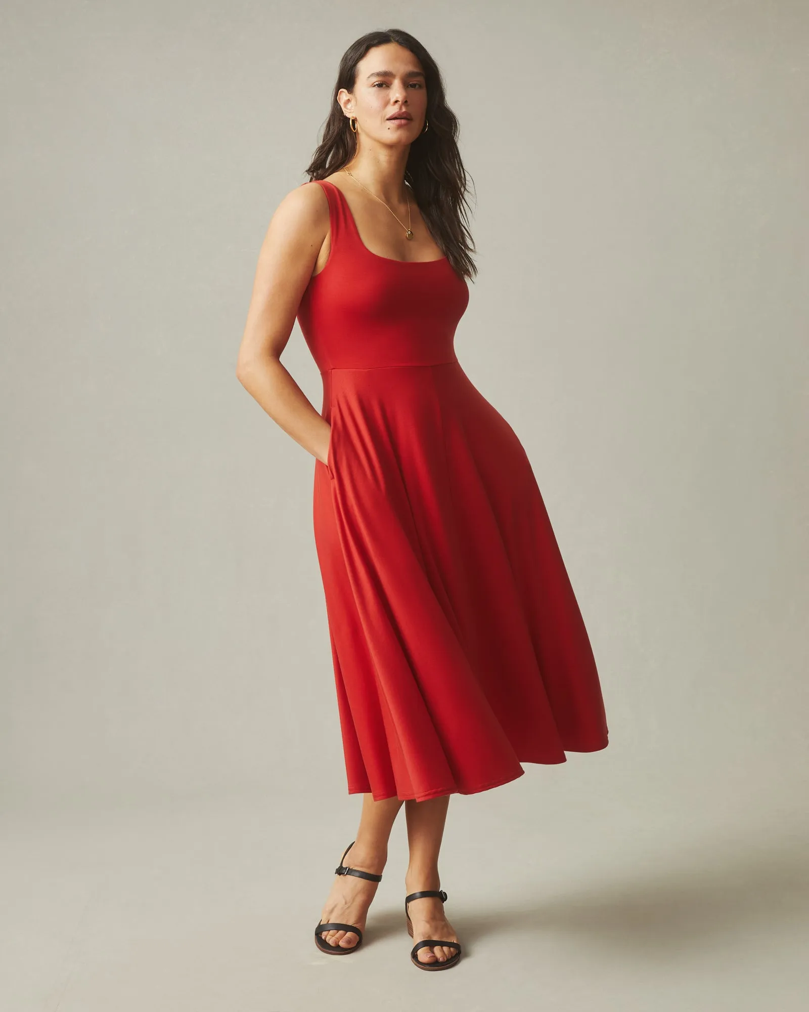 Flex Dress - Crimson