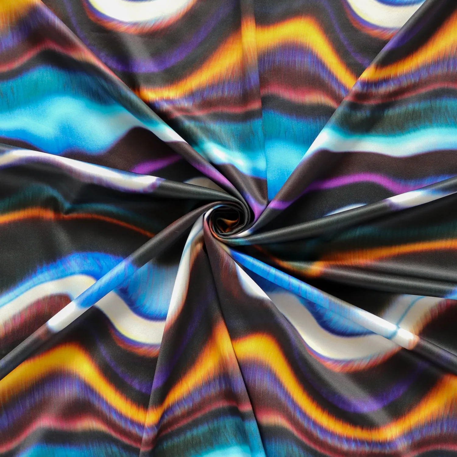 FS1211 Swirl Sensation Tie Dye Print Scuba Stretch Knit Fabric