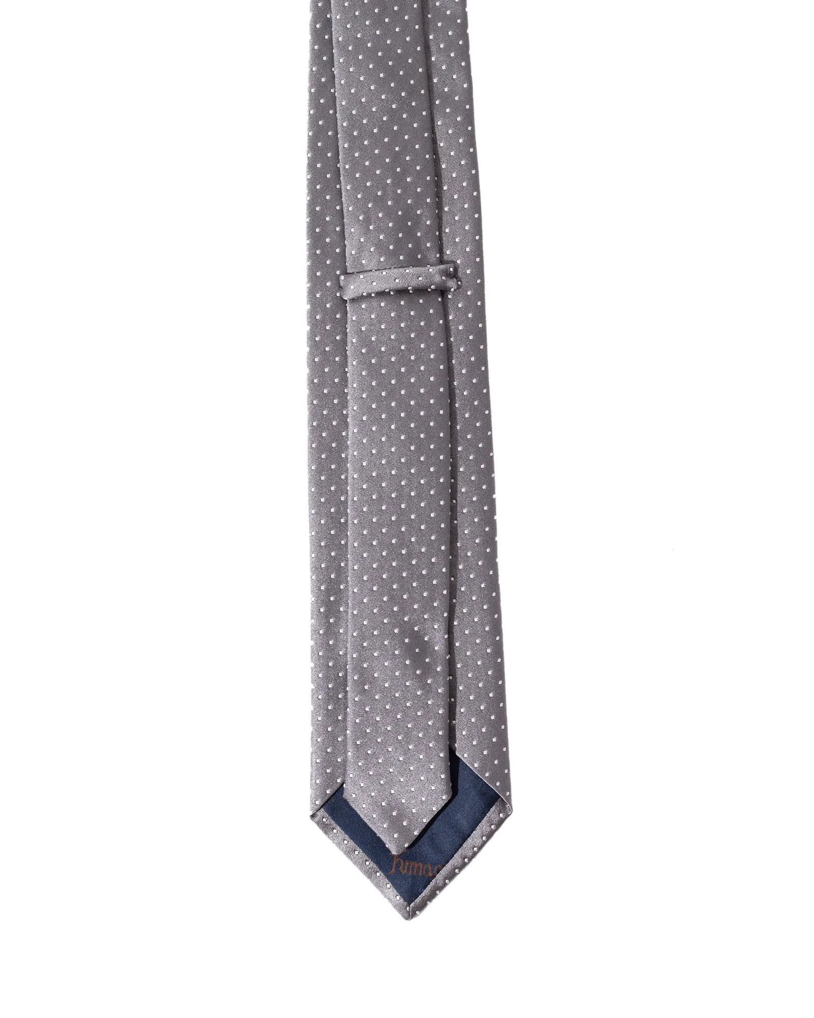 Fumagalli Silver Grey Polka Dot Tie