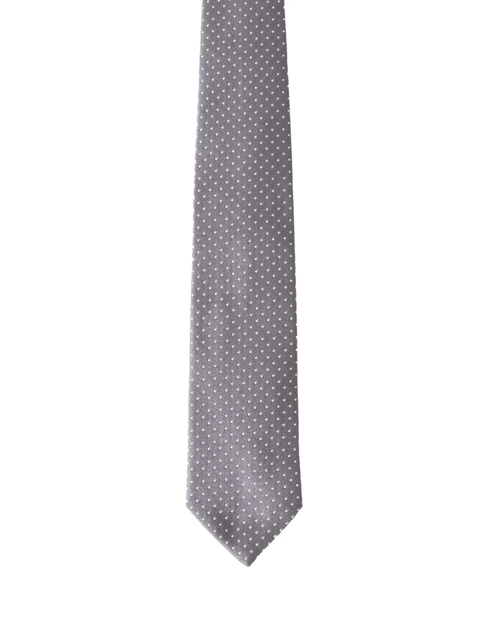 Fumagalli Silver Grey Polka Dot Tie