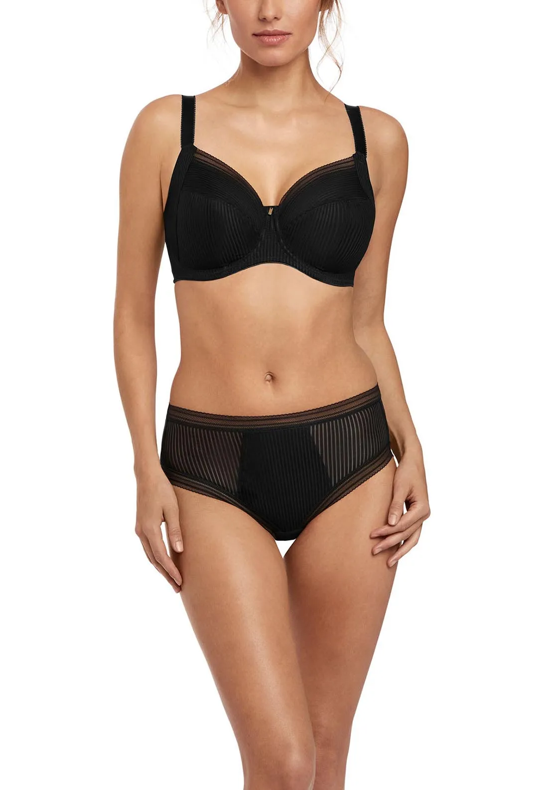 Fusion Full Cup Side Support Bra - Black