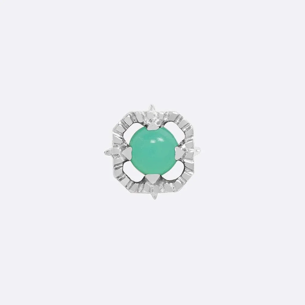 Gem Kappa 04 - 14K WHITE - Chrysoprase