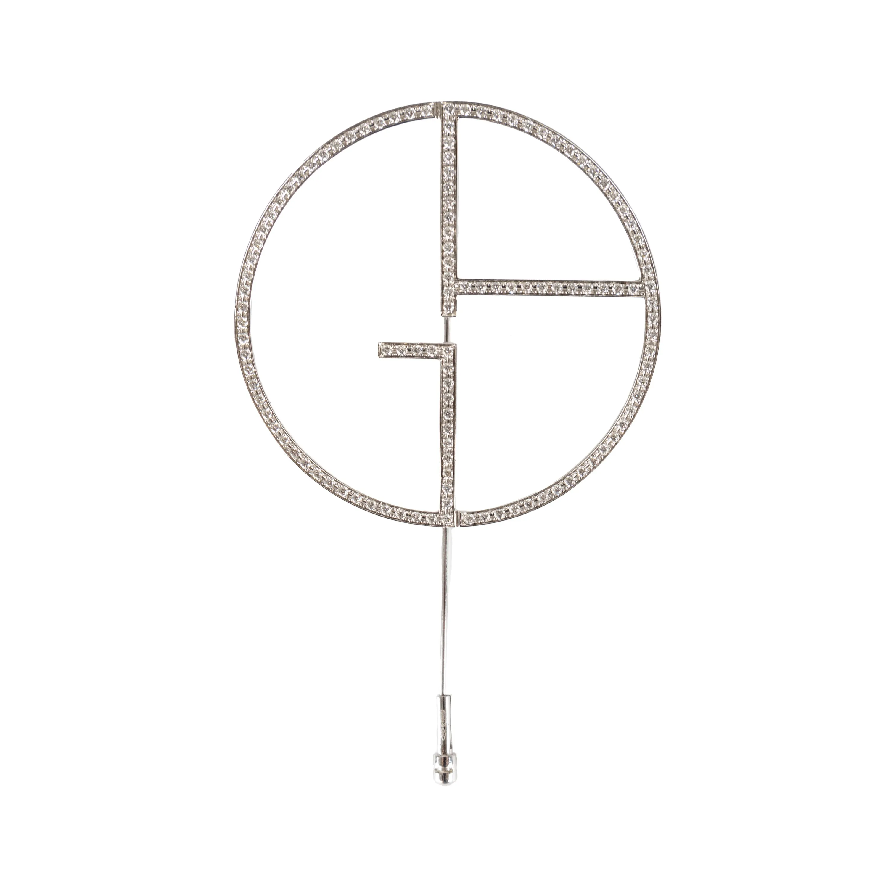 Giorgio Armani 18K White Gold Borgonuovo Brooch - '20s