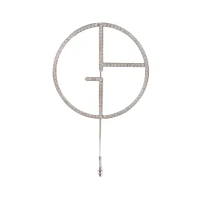 Giorgio Armani 18K White Gold Borgonuovo Brooch - '20s