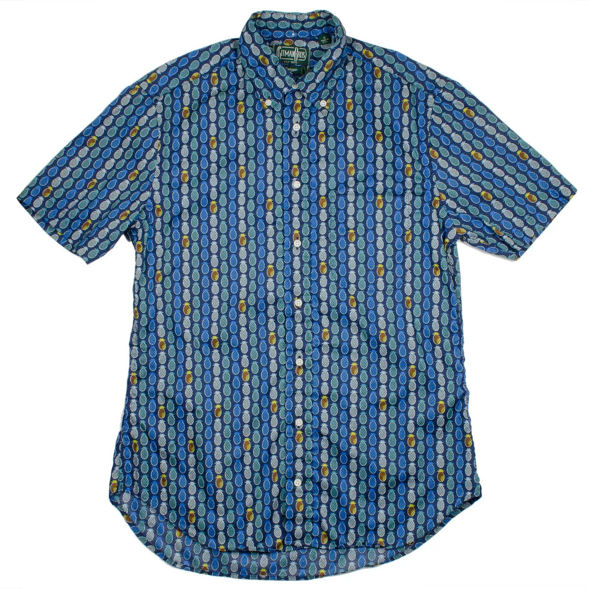 Gitman Vintage - Pina Among The Pines Short-sleeve Shirt  - Pineapple Navy Print