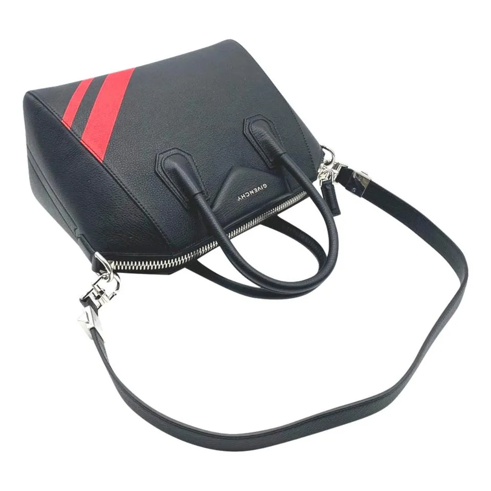 Givenchy Small Antigona Black Leather Shoulder Bag