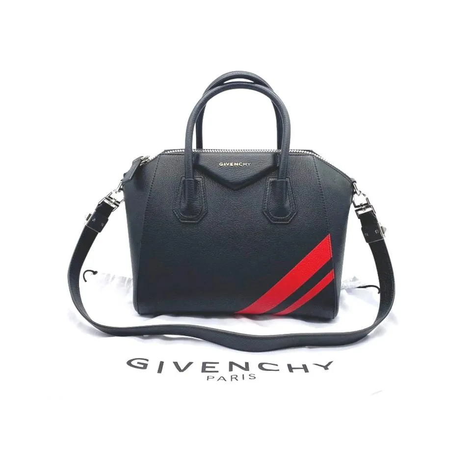 Givenchy Small Antigona Black Leather Shoulder Bag