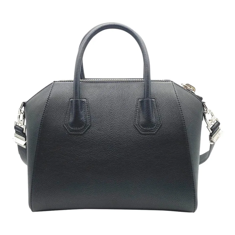 Givenchy Small Antigona Black Leather Shoulder Bag