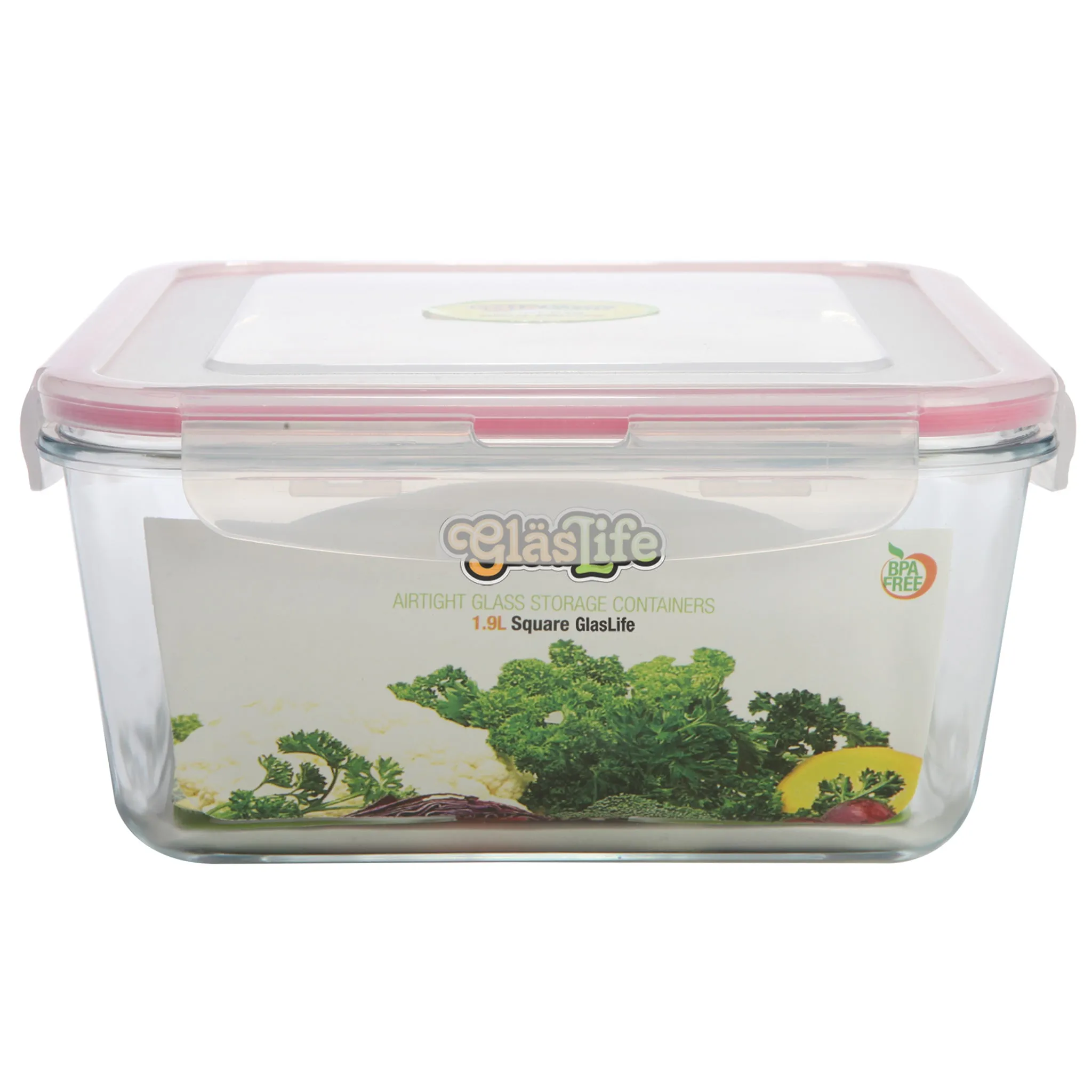 GlasLife Refurbished Airtight Square Glass Containers (Set of 4)