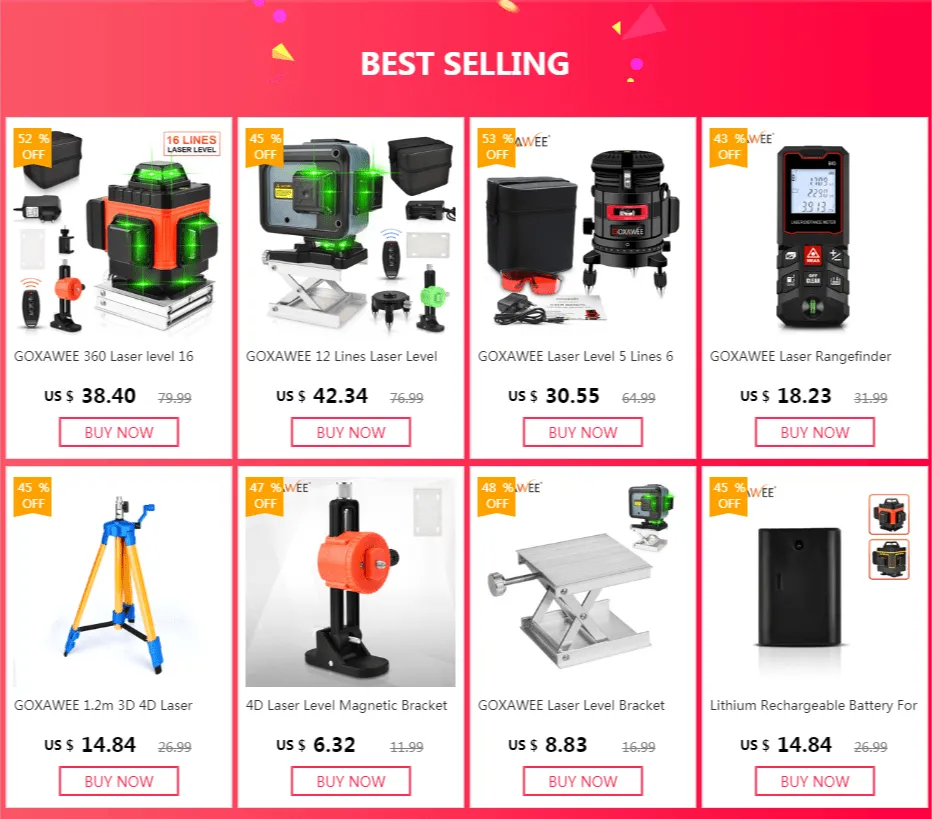 GOXAWEE 360 Laser level 16/12 Lines 3D/4D Self-leveling Nivel Laser Cross Horizontal Vertical Green Beam For Construction Tools