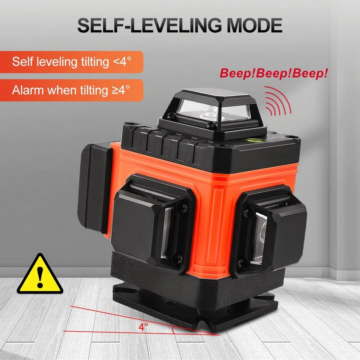 GOXAWEE 360 Laser level 16/12 Lines 3D/4D Self-leveling Nivel Laser Cross Horizontal Vertical Green Beam For Construction Tools