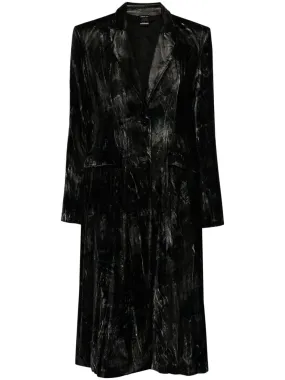 GRAFFITI EFFECT VELVET COAT