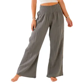 Granite Wide Leg Cotton Pants