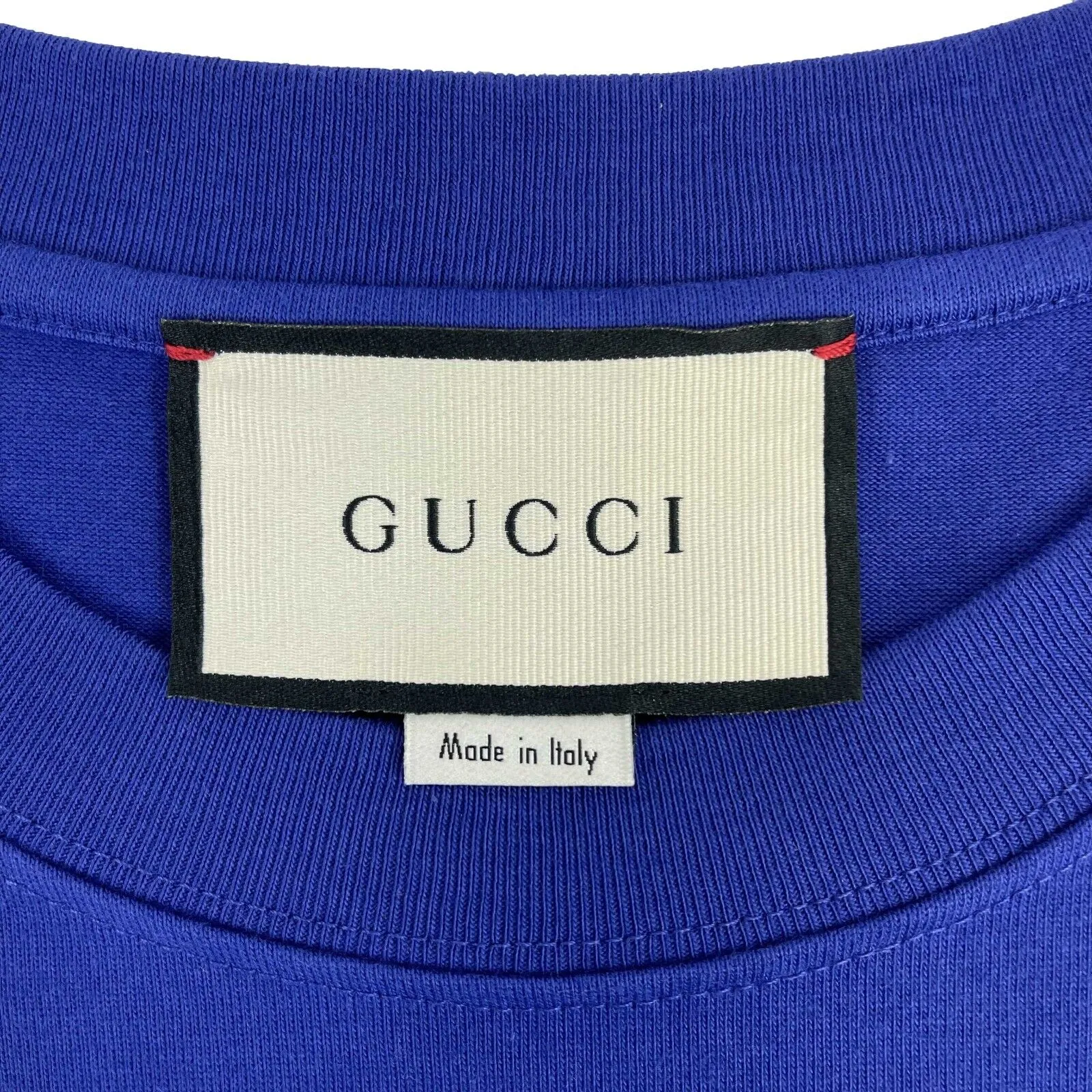 Gucci - Excellent - Men's Logo Print T-shirt - Blue / Purple - Size L