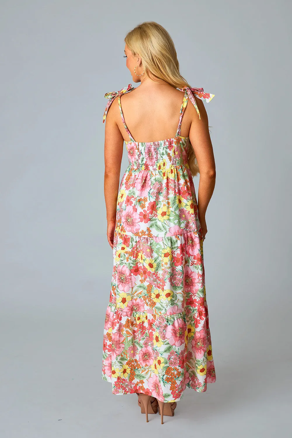 Hamptons Tie-Shoulder Maxi Dress - Whimsy