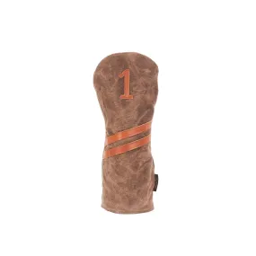 Invitational Edition Waxed Canvas golf headcover in Bourbon Driver