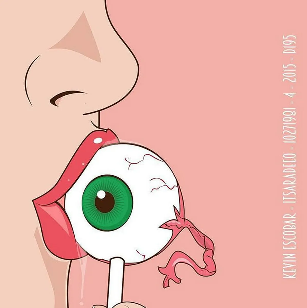 Itsaradeeo Eyeball Lollipop Art Print