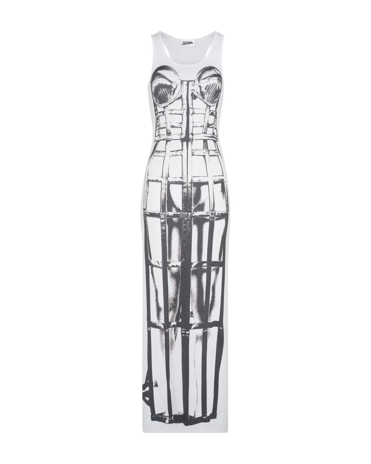 JEAN PAUL GAULTIER TRES - Cage Dress in WHITE/BLACK