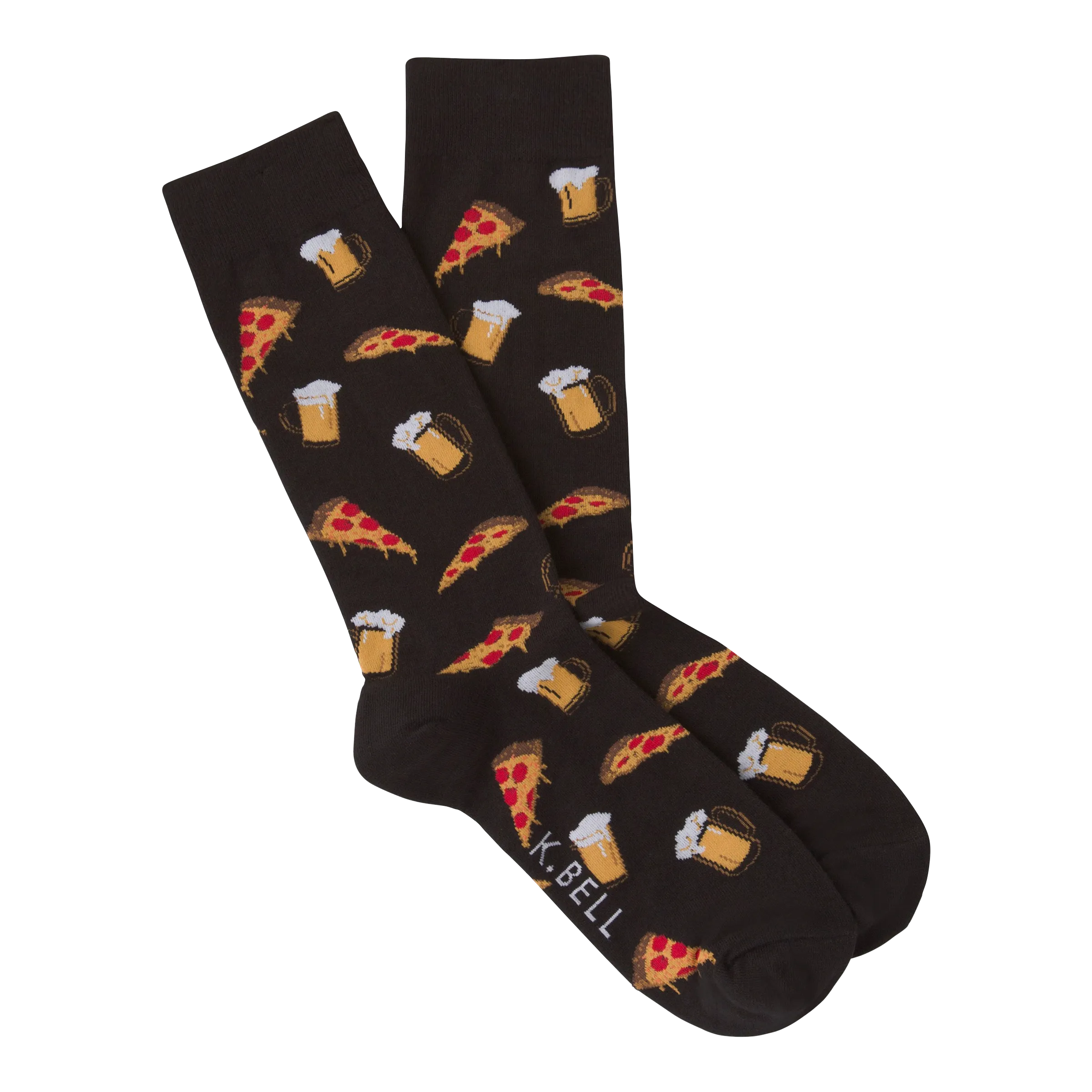 K.Bell Men's Pizza & Beer Crew Sock