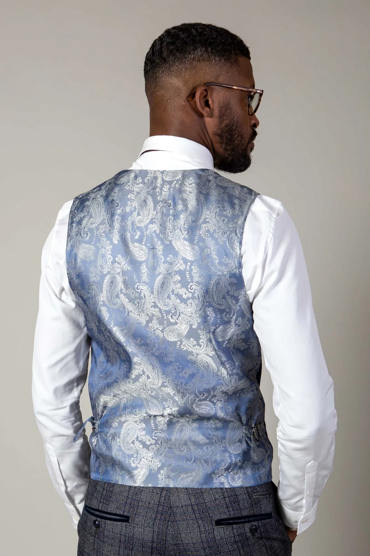 KELVIN - Royal Blue Single Breasted Waistcoat