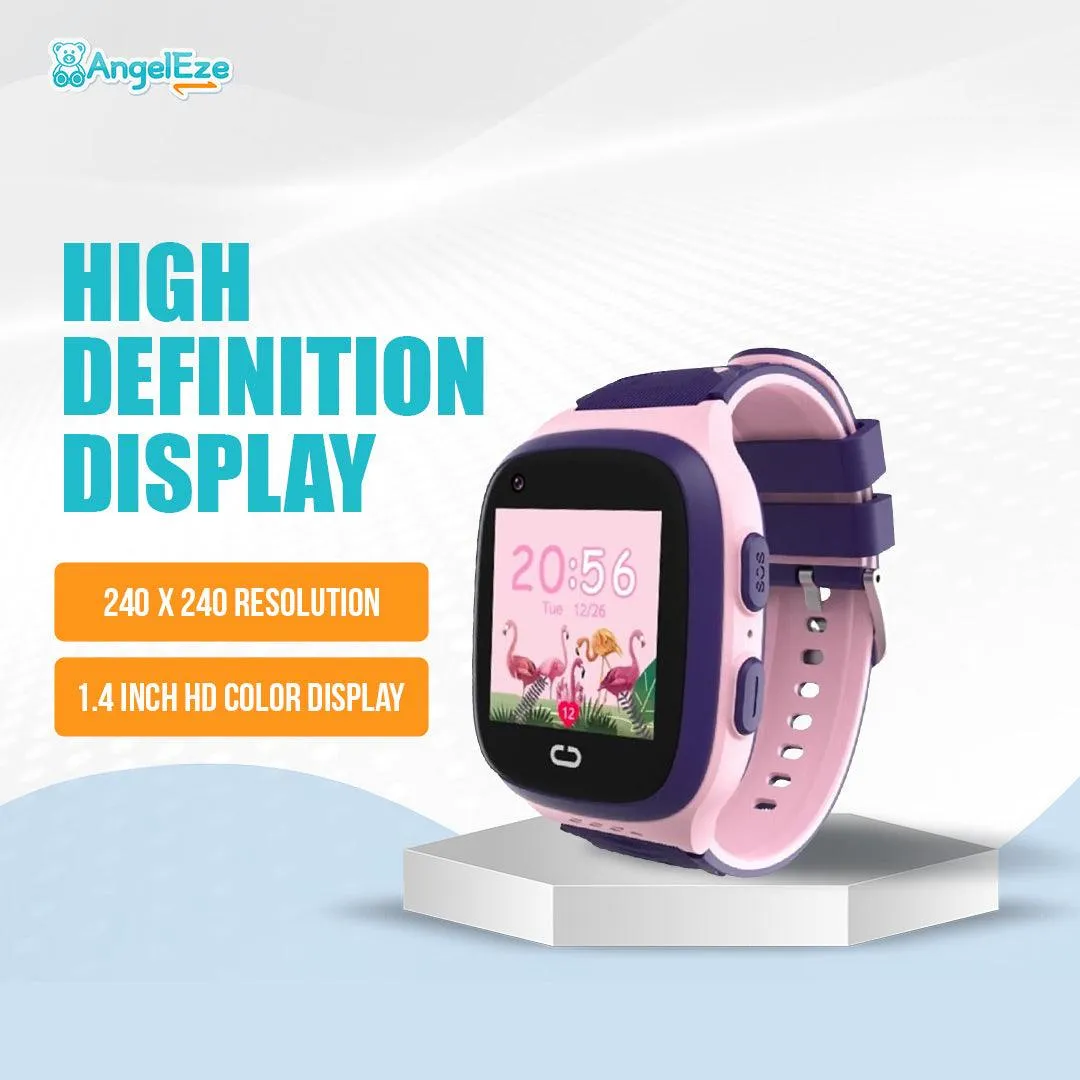 Kids 4G LTE Smart Companion Watch - GPS Location Tracking and Video Calling - IP65 Water Resistant Watch for Kids