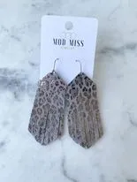 Leather Boho Fringe Earring