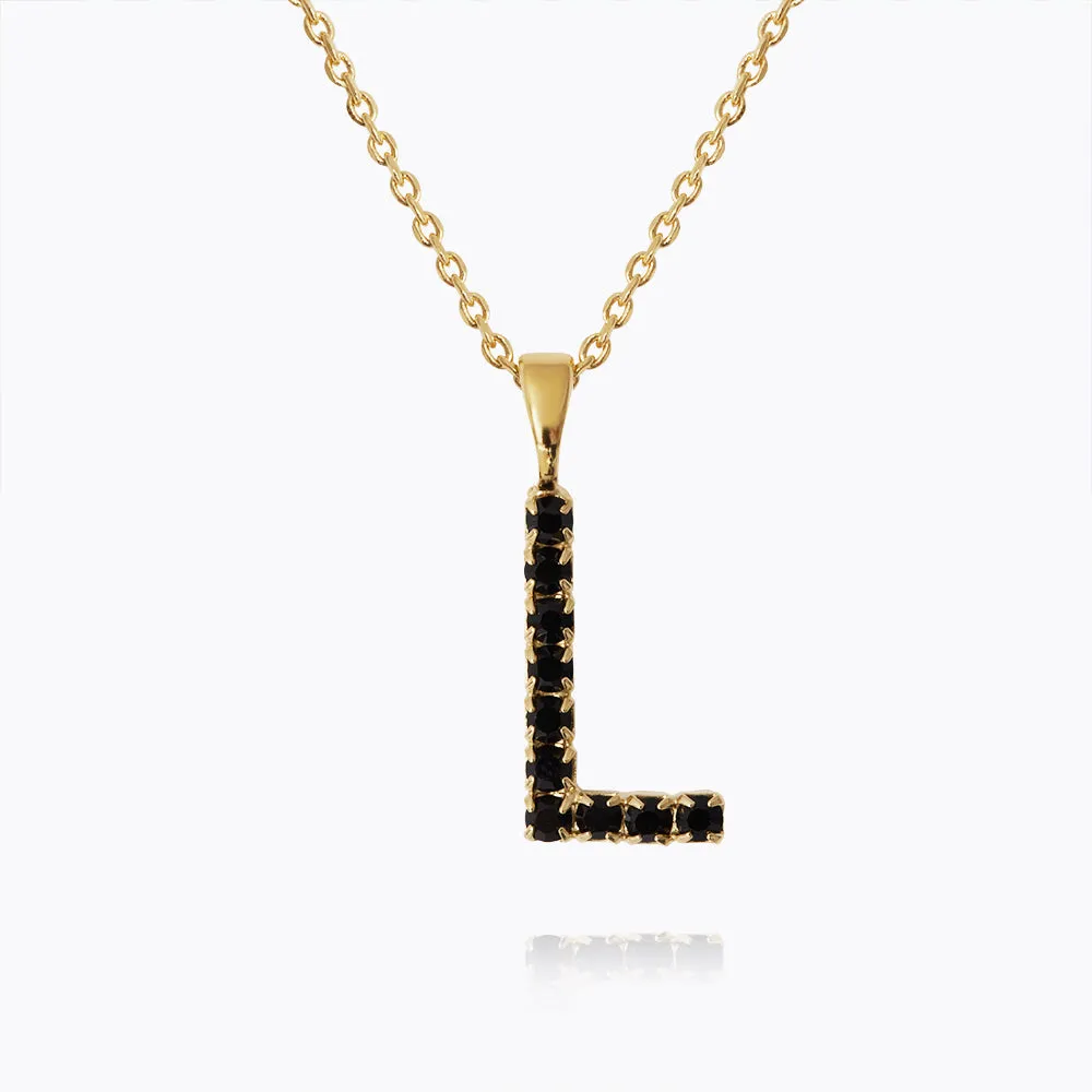 Letter Necklace L / Black