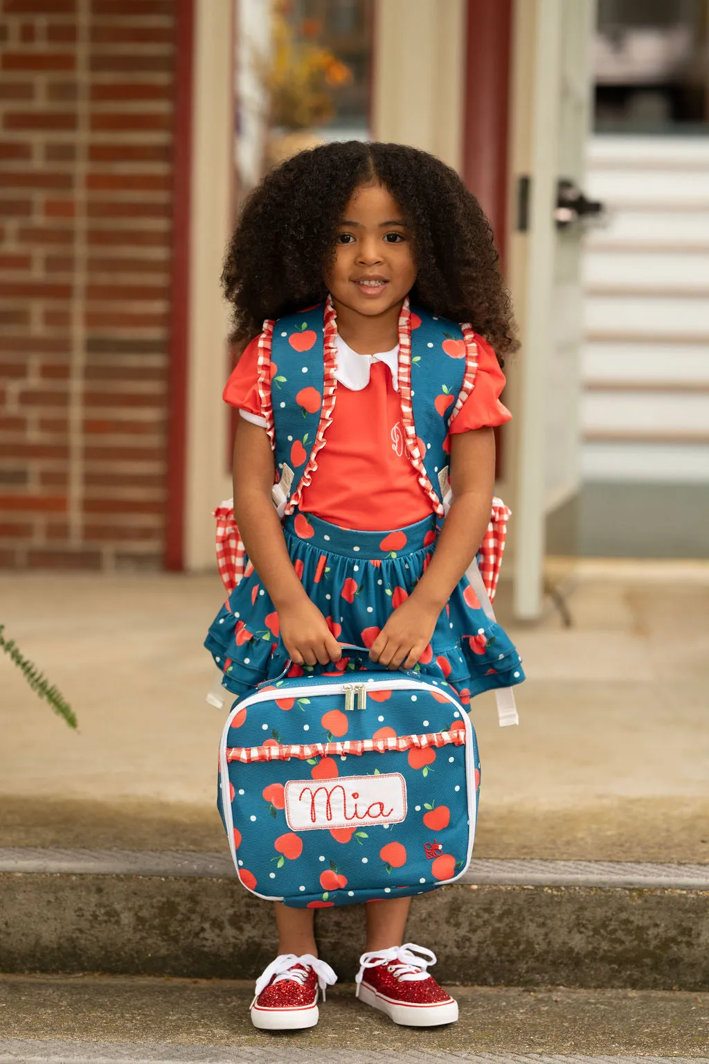 Lunch Bag - Apples on Navy