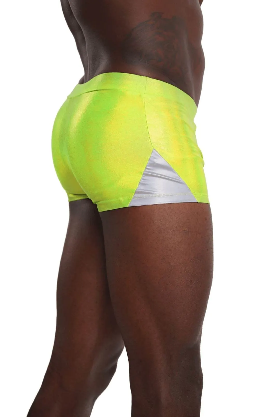 Mens Booty Shorts - Limelight