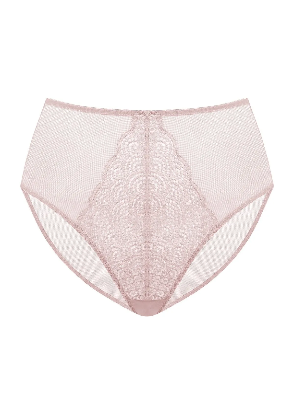 Mermaid High-Rise Light Pink Lace Brief Underwear