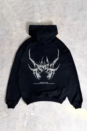 METAL CHROME BLACK HOODIE