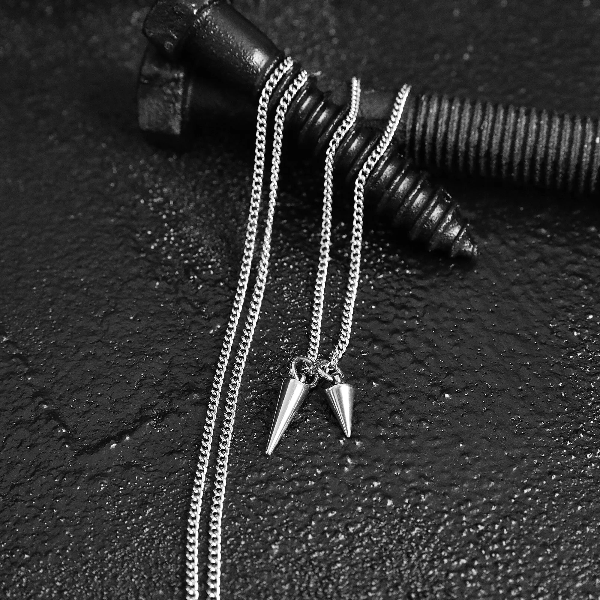 Minimal Spike Necklace - Silver