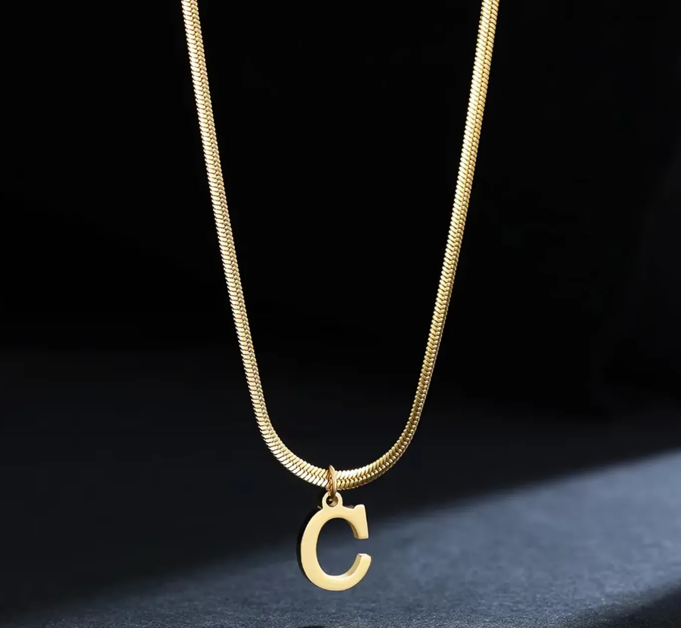 Misty Initial Statement Necklace