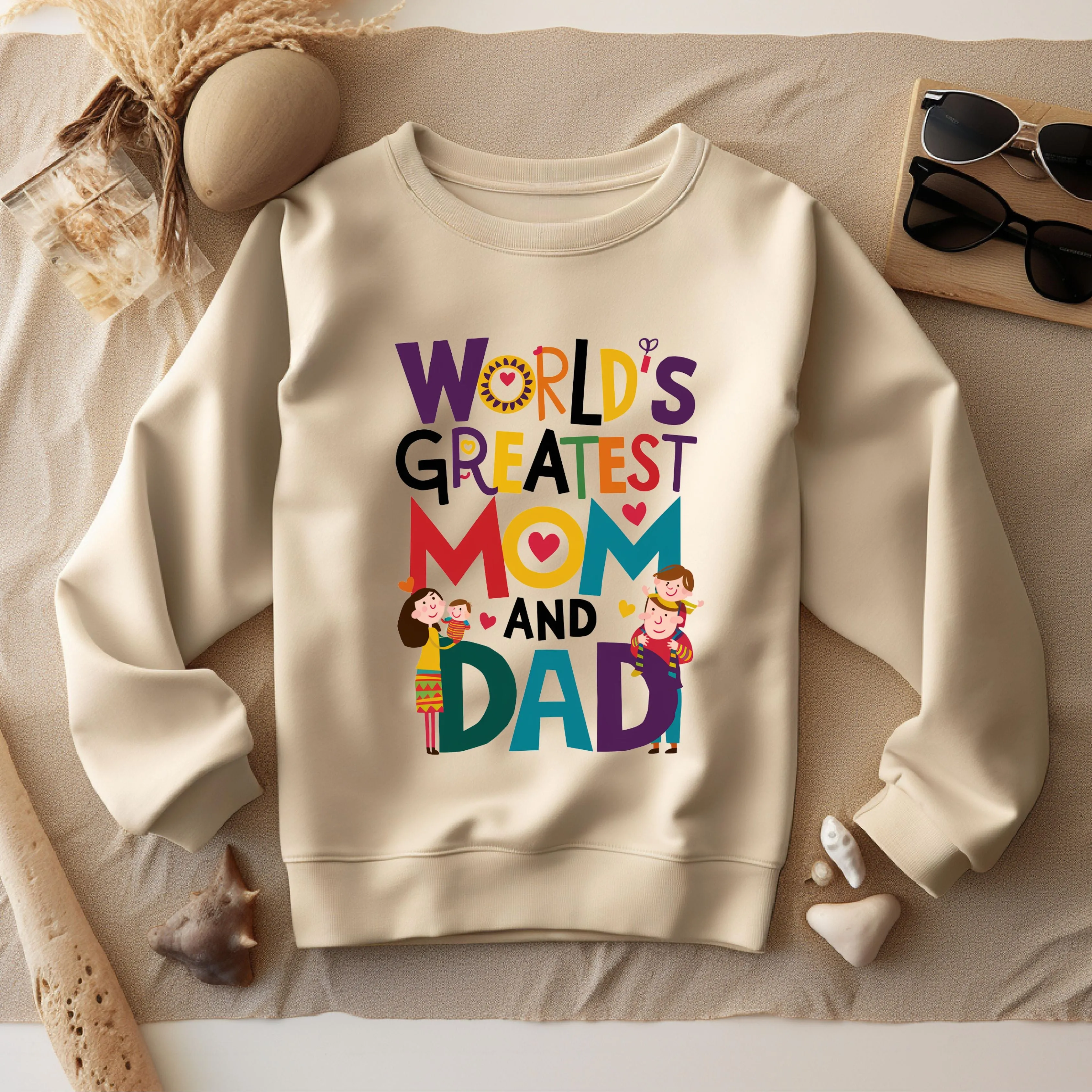 Mom and Dad Sweatshirt | Greatest People in the World