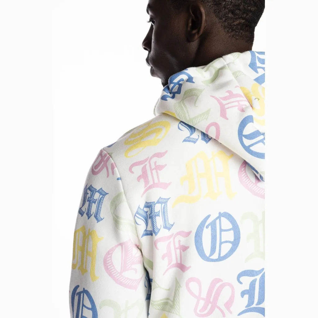 Monogram Fashion Hoodie - White/Multi