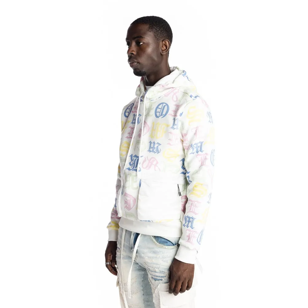 Monogram Fashion Hoodie - White/Multi