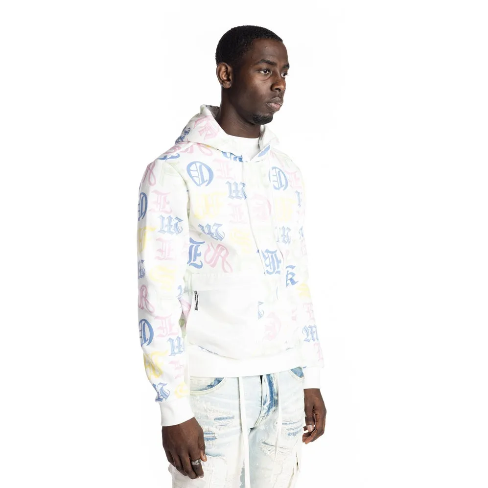 Monogram Fashion Hoodie - White/Multi