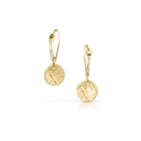 Mountain Charm Earrings in 14K Gold