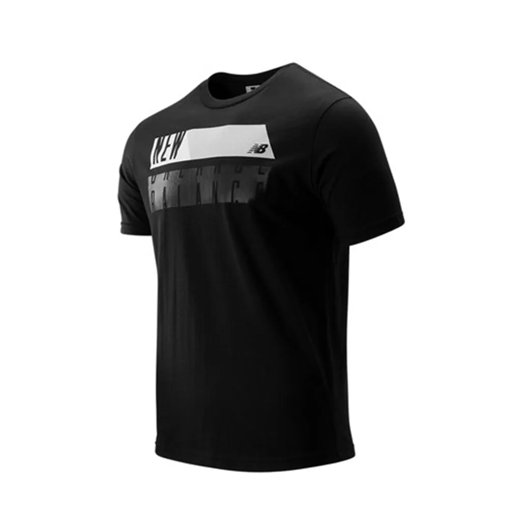 New Balance CORE BLOCK SHORT SLEEVE BLACK MEN MT93922-BK