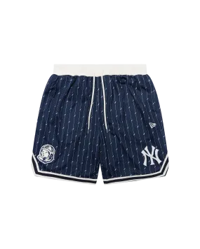 NEW YORK YANKEES PINSTRIPE MESH SHORT - NAVY