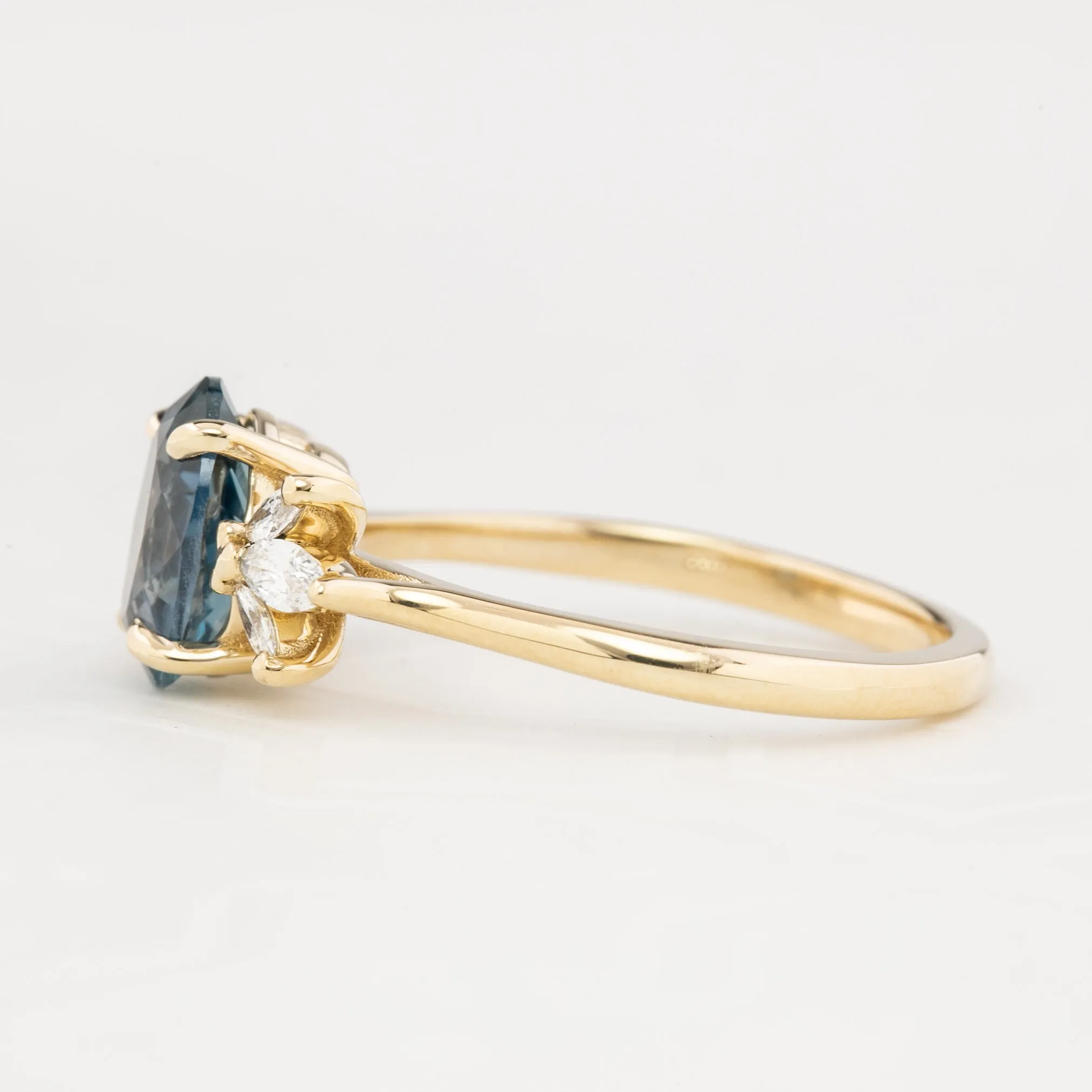 Nova Ring 2.01ct Blue Montana Sapphire, 14k Yellow Gold (One of a kind)