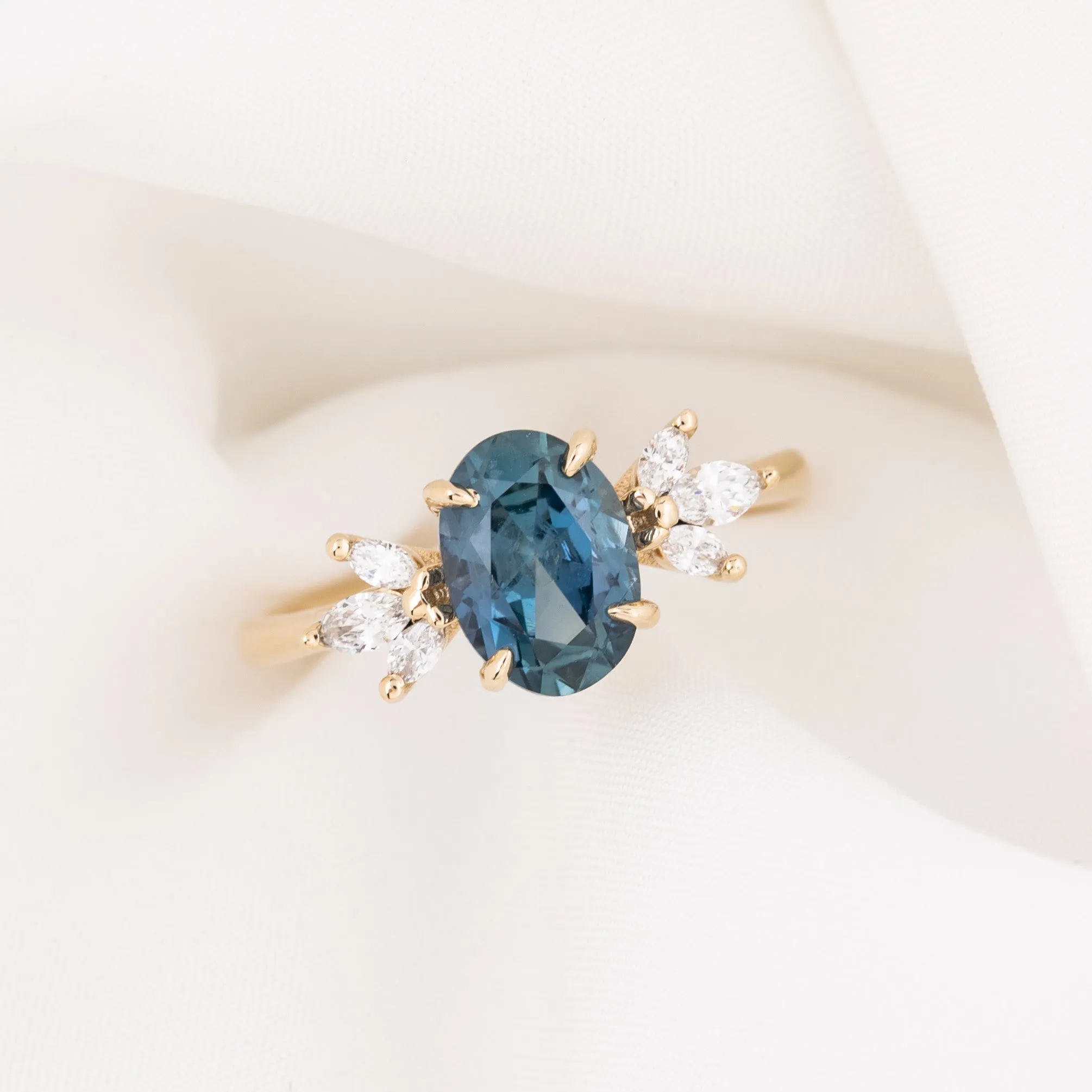 Nova Ring 2.01ct Blue Montana Sapphire, 14k Yellow Gold (One of a kind)